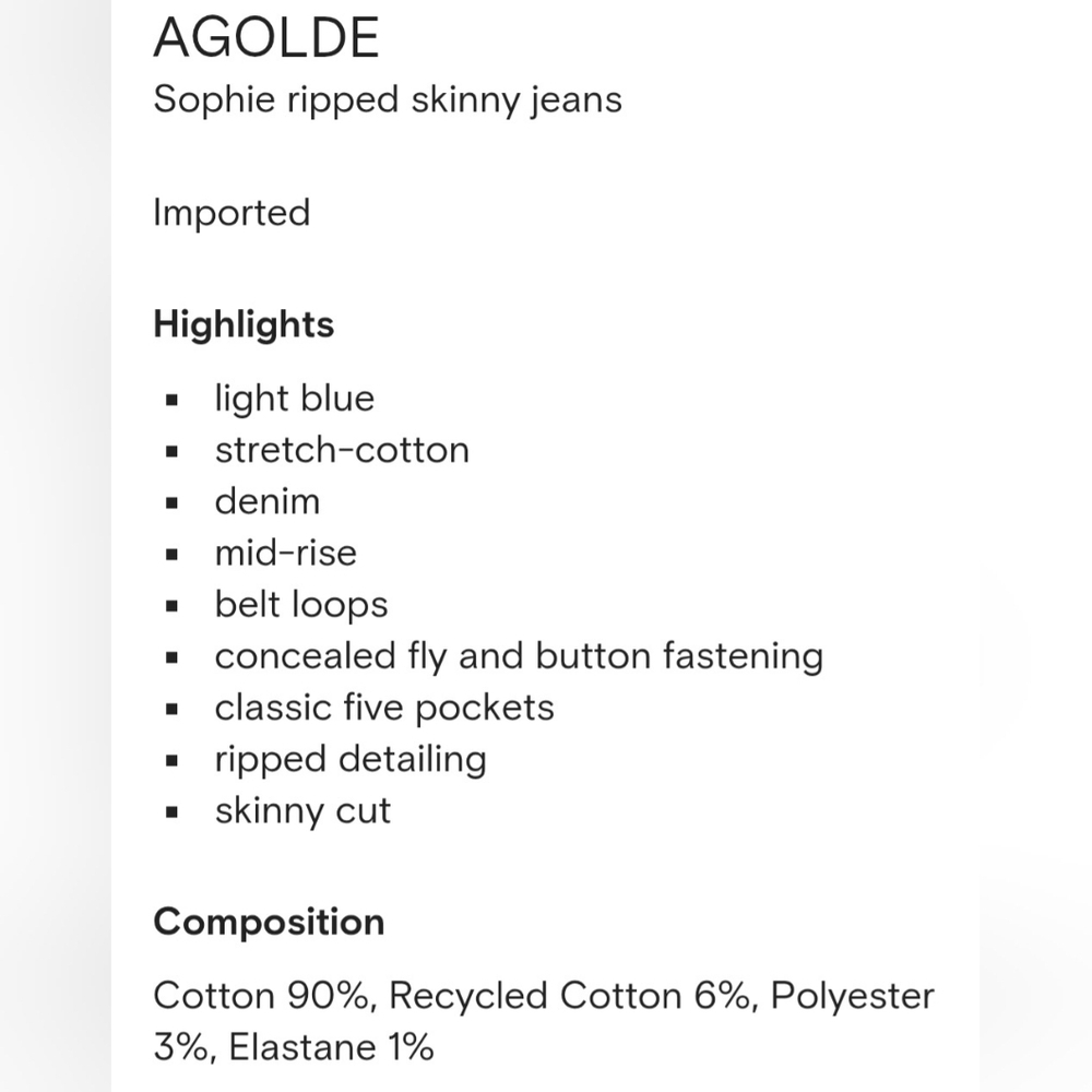 Agolde Sophie Ripped Skinny Cropped Jeans- In Light Wash Denim - Picture 12 of 13
